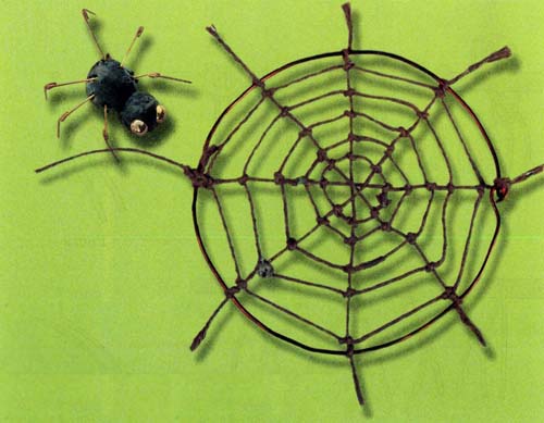 Делаем пано паук на плетёной паутинке своими руками