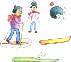 Как сделать лыжника из пластилина