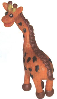 Жираф сделанный из пластилина