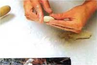 Подсвечник в форме пучка редиса из солёного теста делаем своими руками