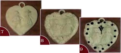 Изготовление медальона сердце из солёного теста